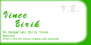 vince birik business card